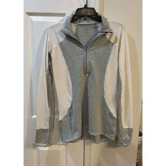Athleta Jackets & Blazers - Athleta Womens Long Sleeve Pullover Shirt 1/4 Zip Athletic Activewear‎ Sz M Gray